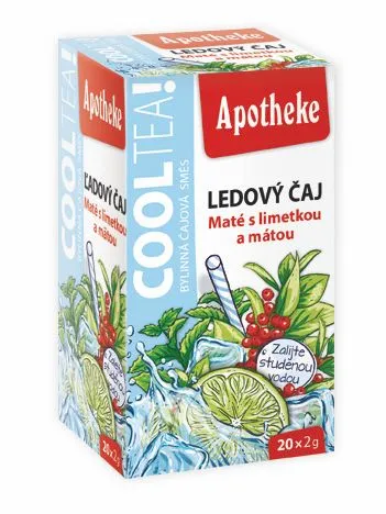 Apotheke CoolTea Maté s limetkou a mátou porcovaný čaj 20x2 g