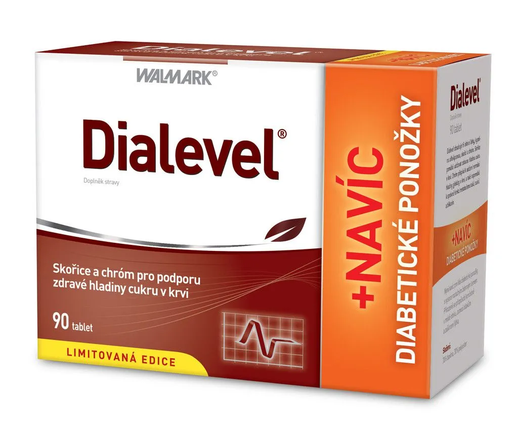 Walmark Dialevel tbl.90+dárek diabetické ponožky