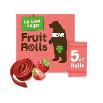 BEAR Fruit Rolls jahoda ovocné rolované plátky 5x20 g