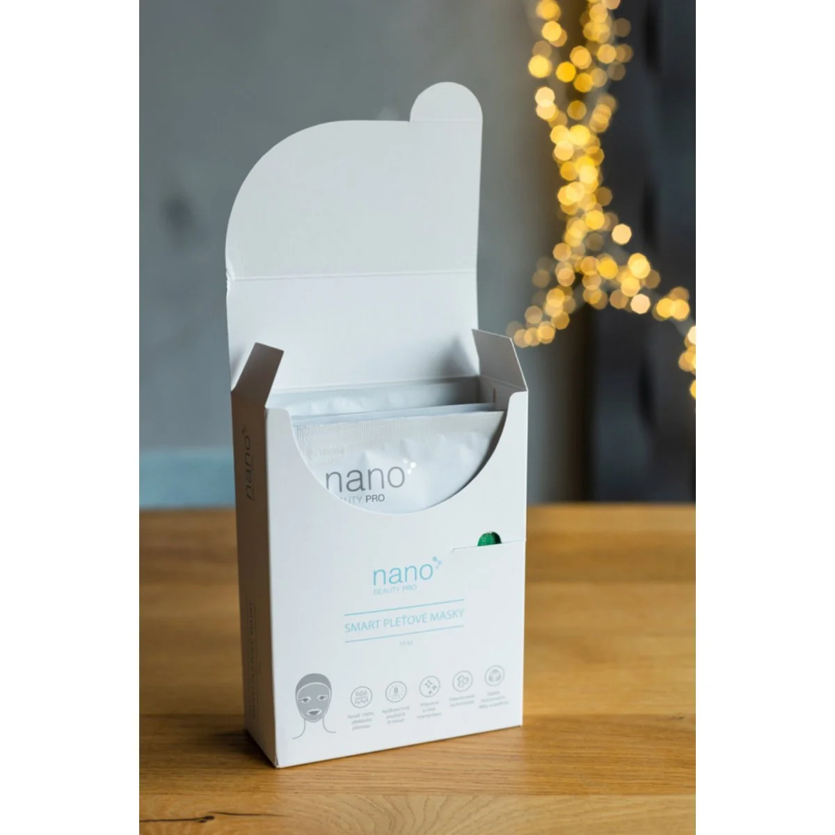 NanoBeauty Anti-aging sada 10 nanovlákenných masek pro 30+
