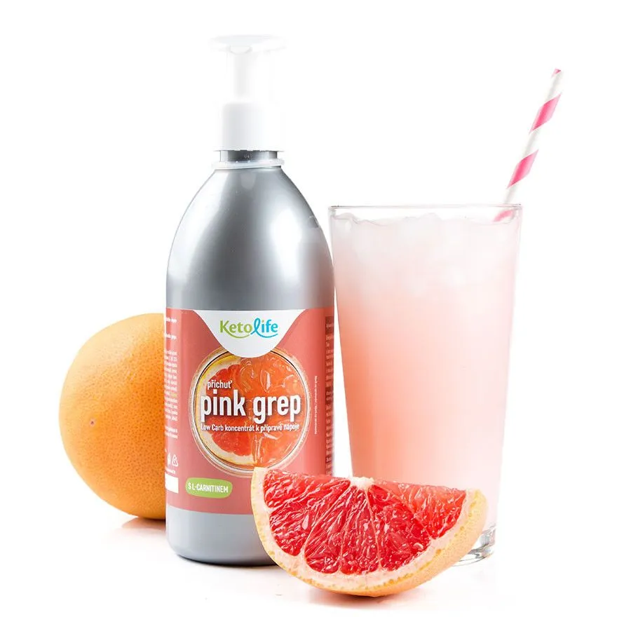 KetoLife Low Carb sirup příchuť pink grep 500 ml