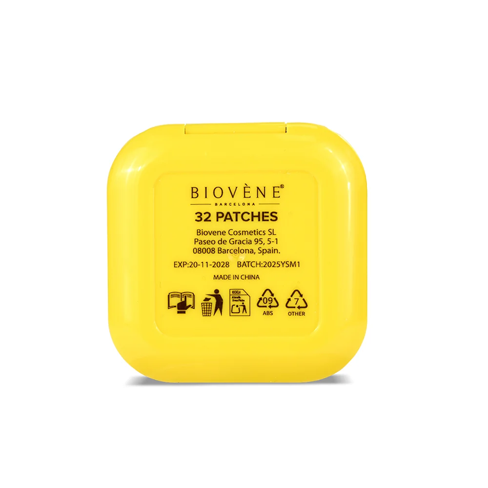 BIOVÉNE Pimple Patches hvězdičkové náplasti v pouzdře se zrcátkem 32 ks žluté