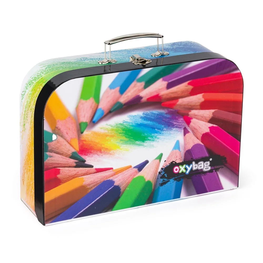 Oxybag Kufřík na výtvarku Pastelky, 34 cm, lamino