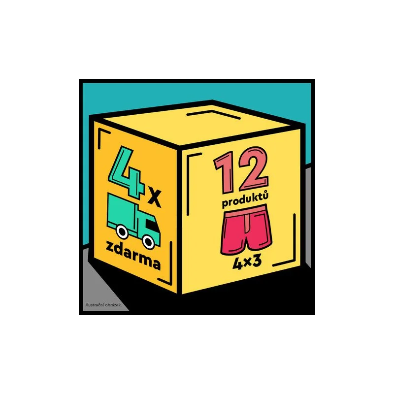 Nedeto 4x 3PACK pánské trenky - čtvrtletní roční předplatné L