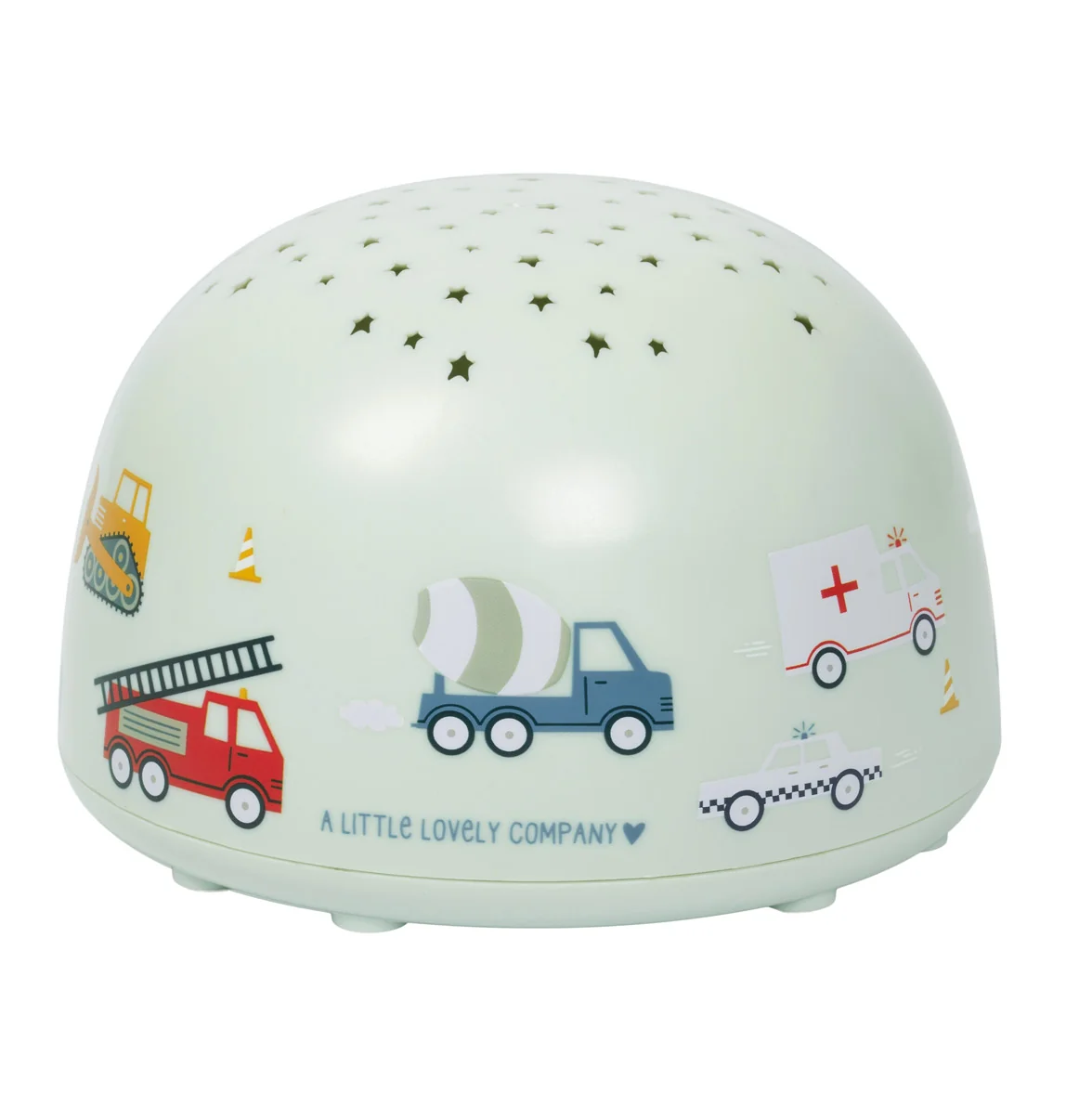 A Little Lovely Company lampa s projektorem - vozidla