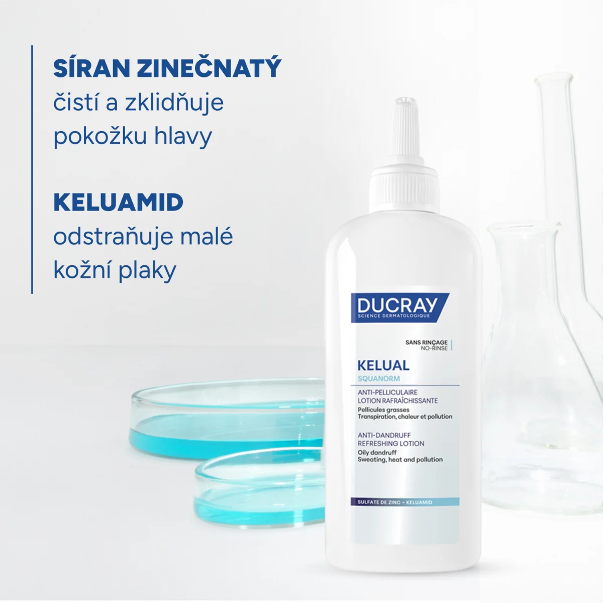 Ducray Kelual Squanorm Roztok proti lupům 190 ml