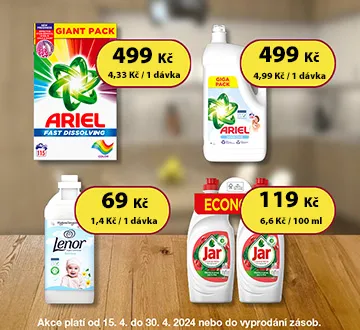 Ariel, Jar, Lenor super cena (duben 2024)