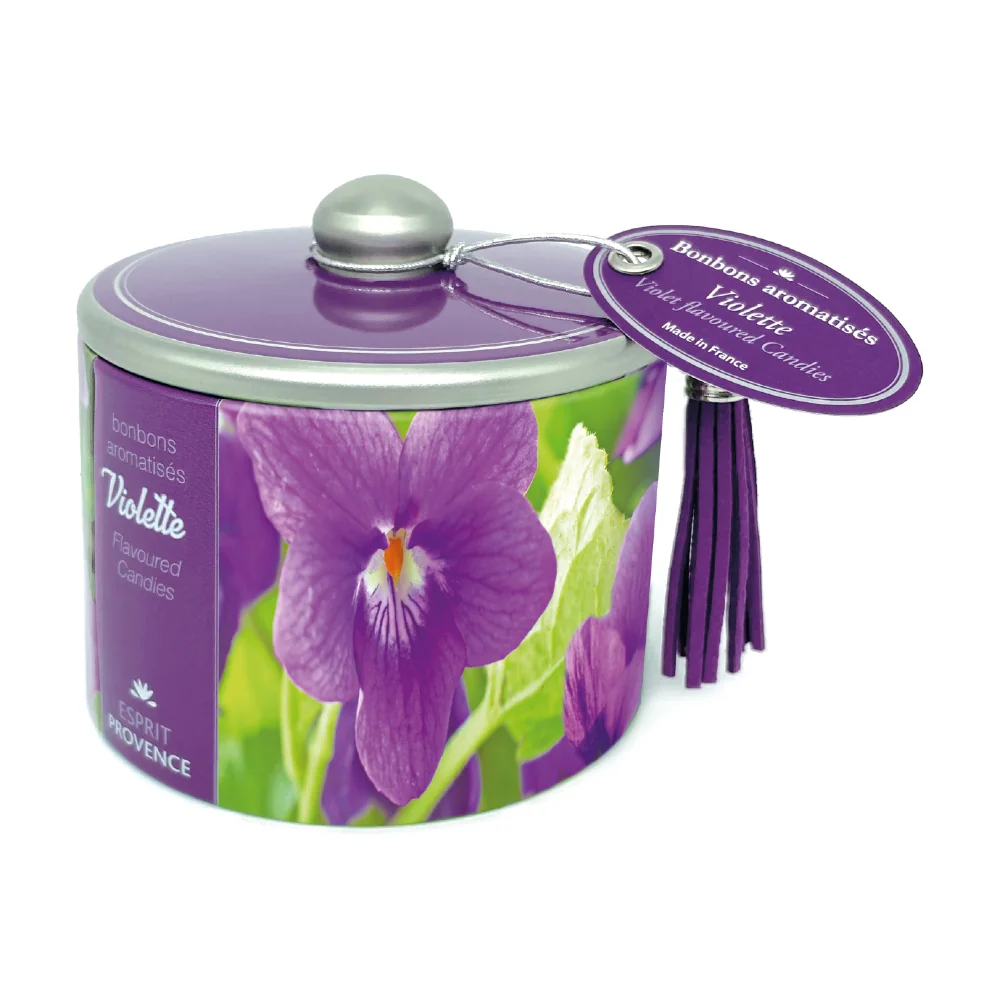 Esprit Provence Bonbony v plechovce s příchutí fialek 85 g