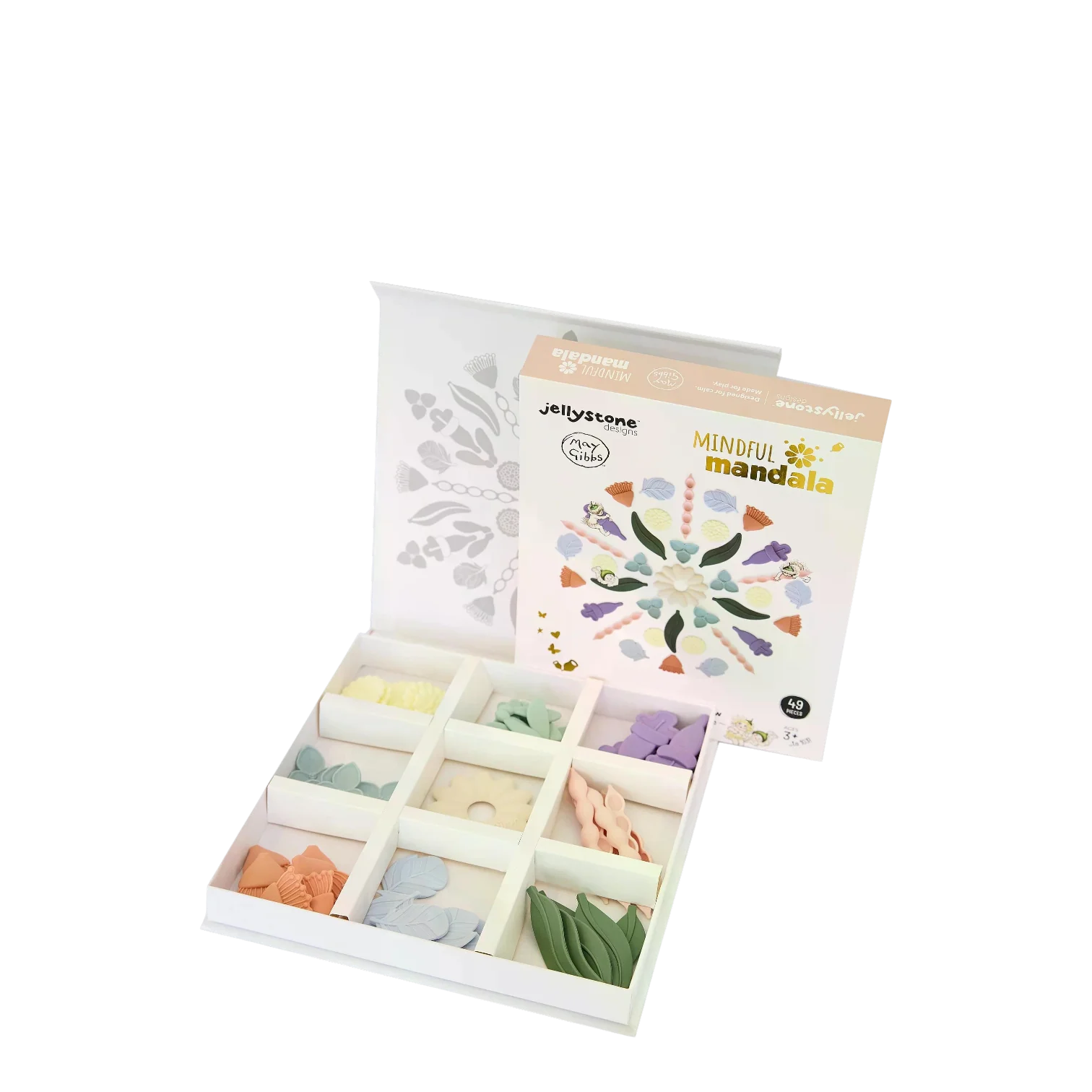 Jellystone Designs Senzorická antistresová mandala pro děti, pastelová