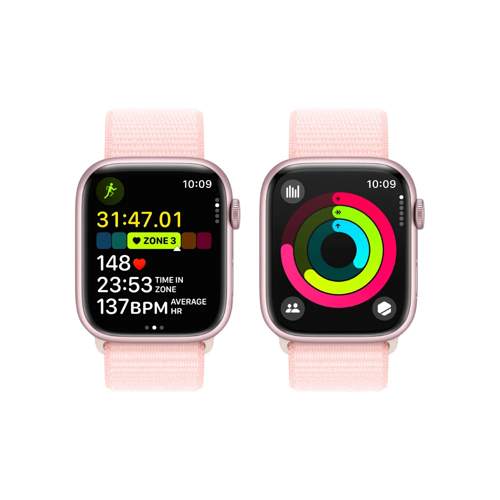 Apple Watch S9 Cellular 41 mm sport loop smart hodinky Pink/Light Pink
