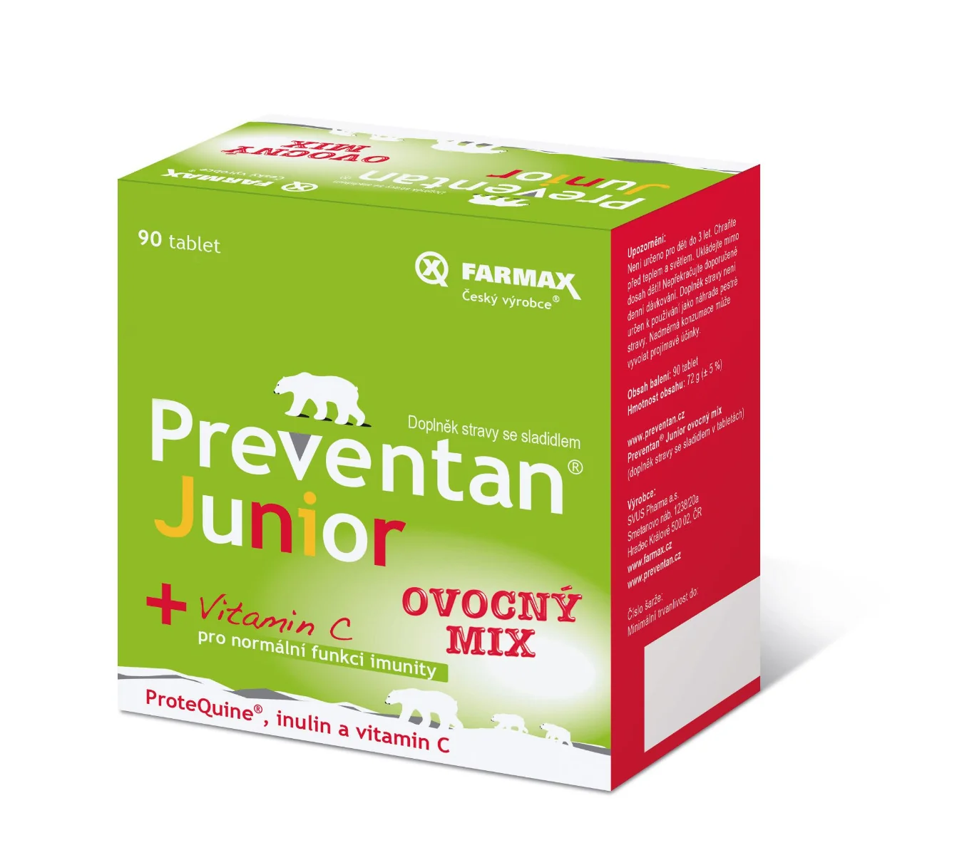 Preventan Junior ovocný mix 90 tablet