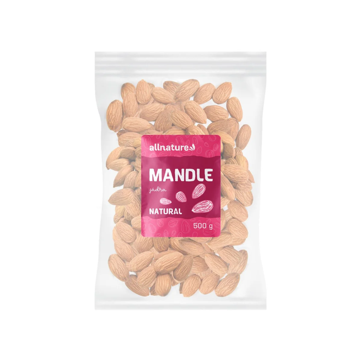 Allnature Mandle natural jádra 500 g