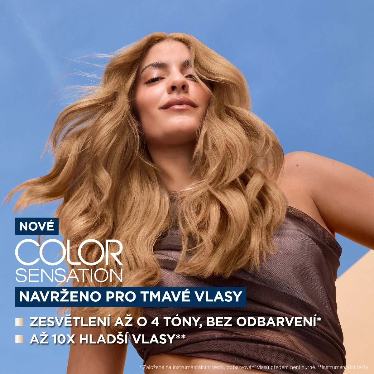 Garnier Color Sensation HL3 Karamelová blond barva na hnědé vlasy