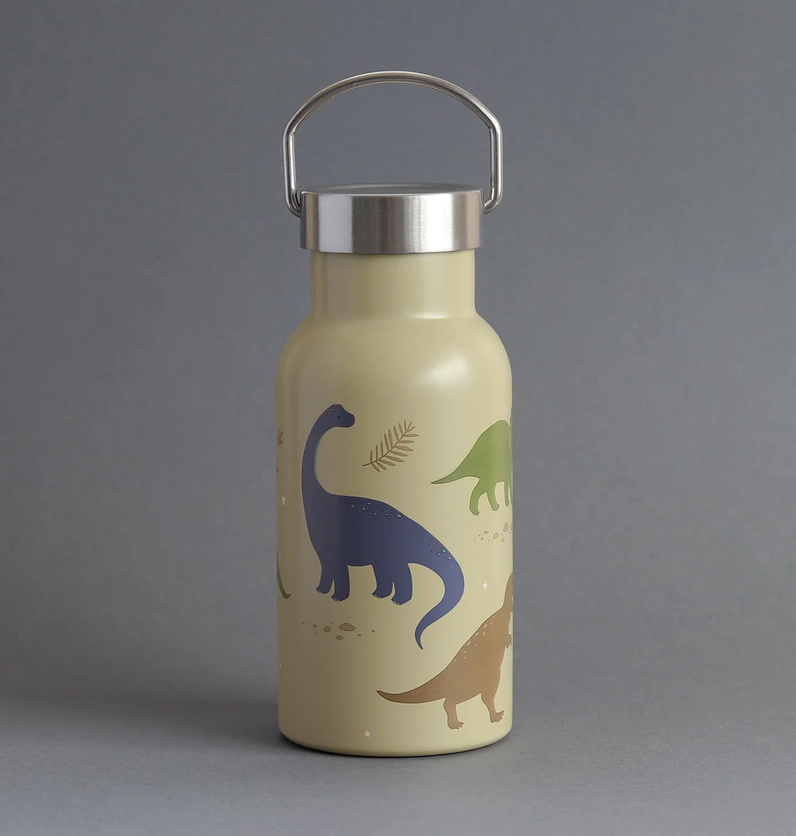A Little Lovely Company nerezová lahev na pití, 350 ml - dinosauři