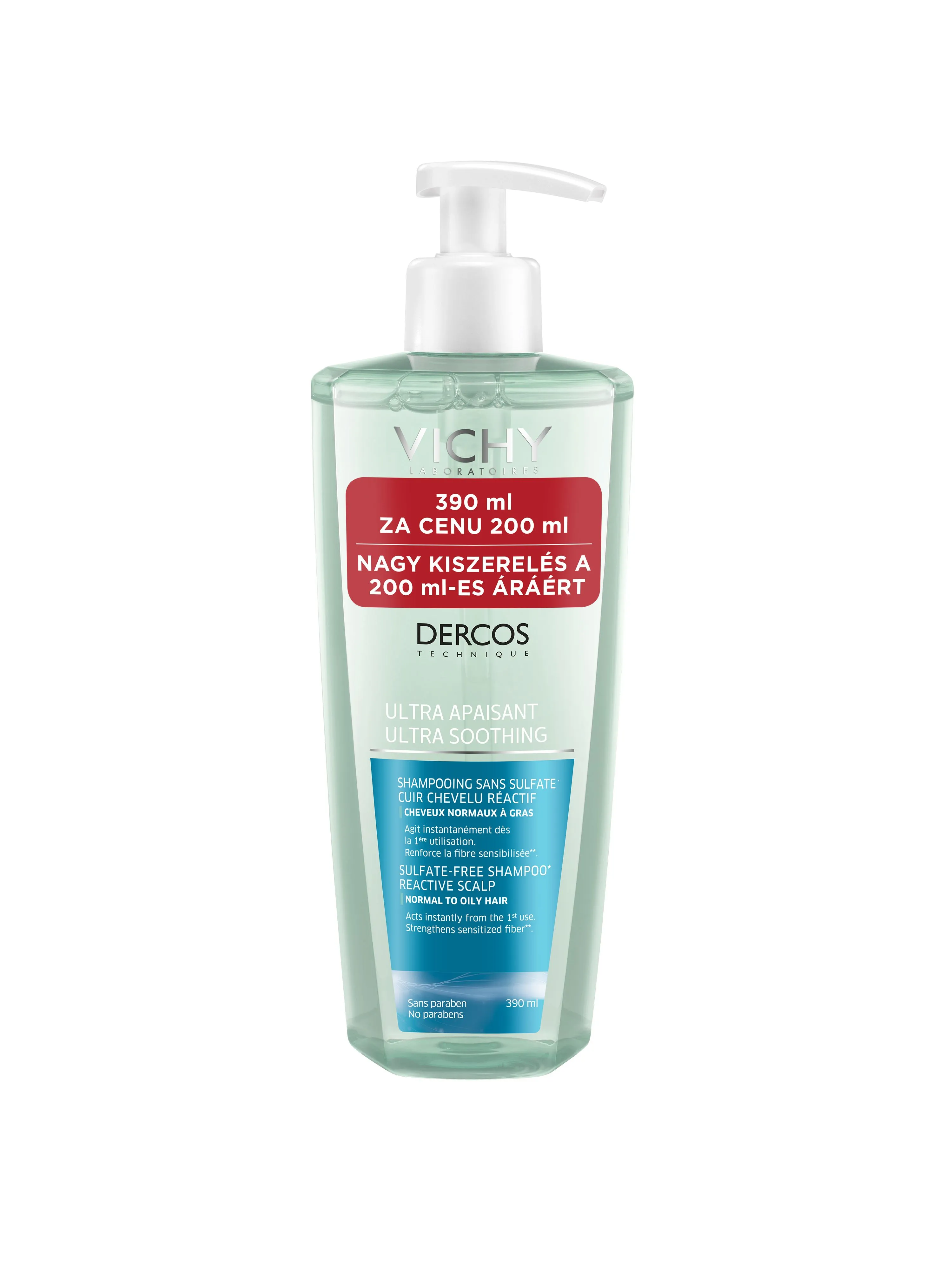 Vichy Dercos Ultrazklidňující šampon 390 ml