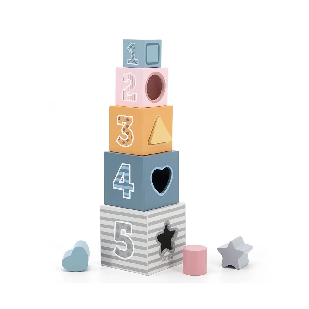 Viga Dřevěná pyramida s číslicemi