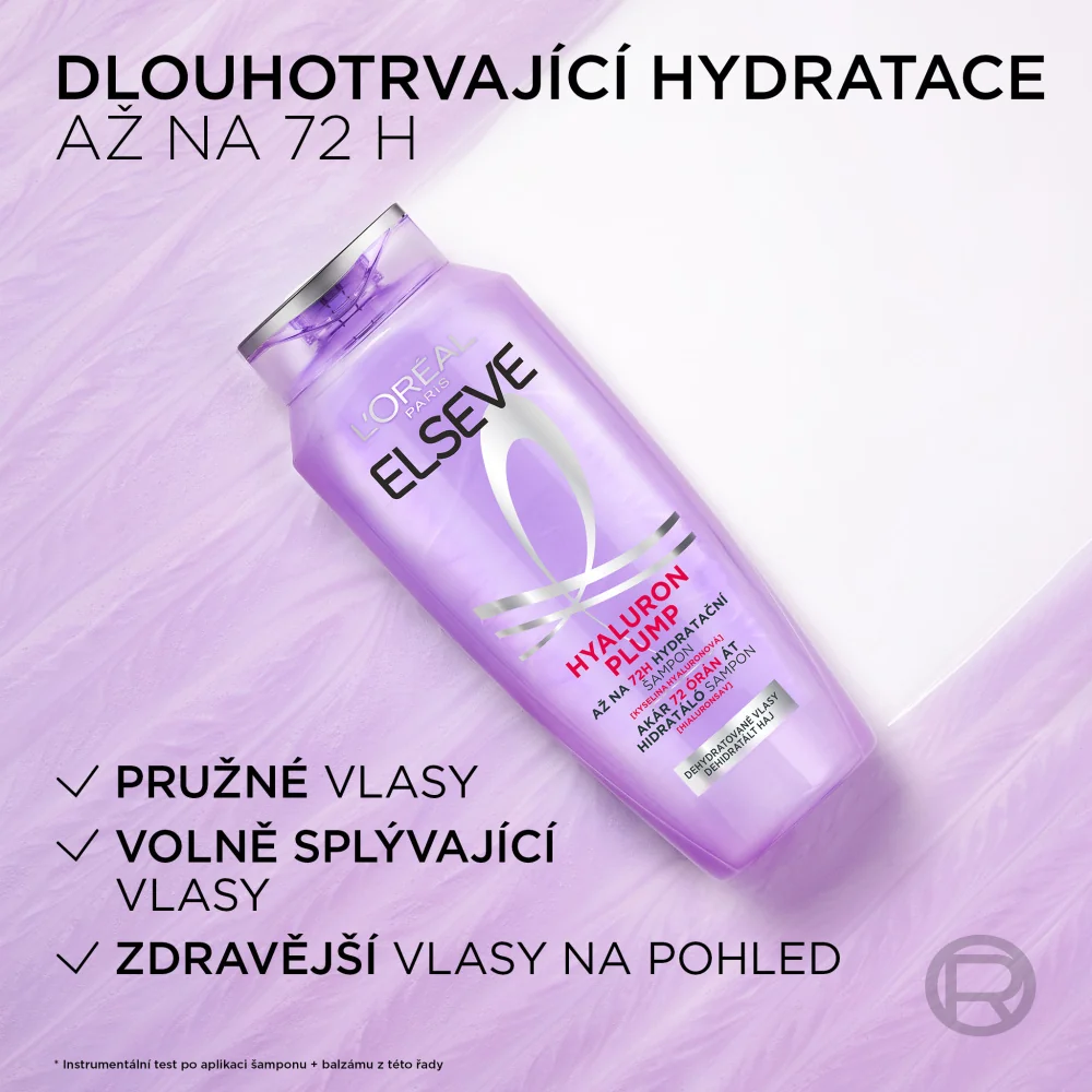 Loréal Paris Elseve Plump 72H hydratační šampon s kyselinou hyaluronovou 400 ml