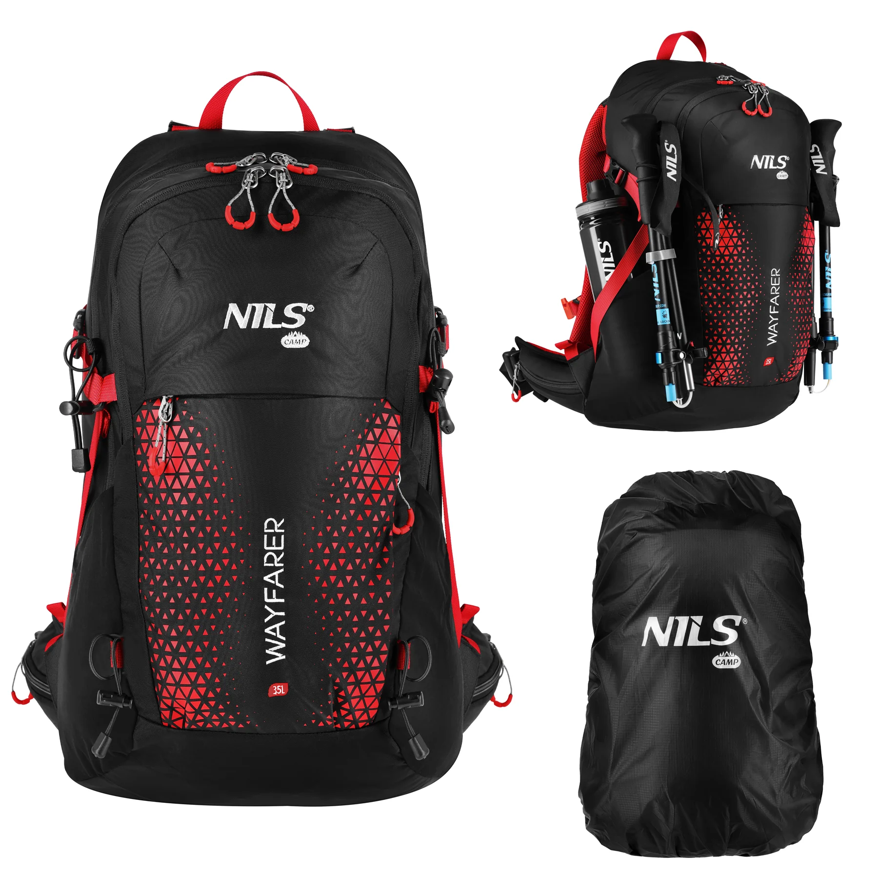 Nils Turistický batoh NC1925 Wayfarer 35L černý