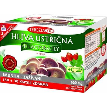 Terezia Hlíva ústřičná + lactobacily + vitamin C 150+30 kapslí 