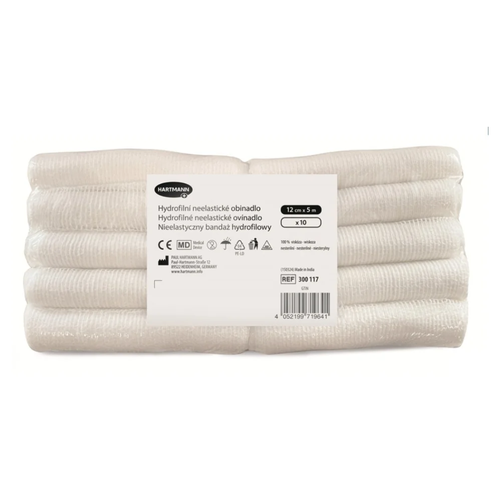 Hartmann Hydrofilní neelastické obinadlo 12 cm x 5 m 10 ks