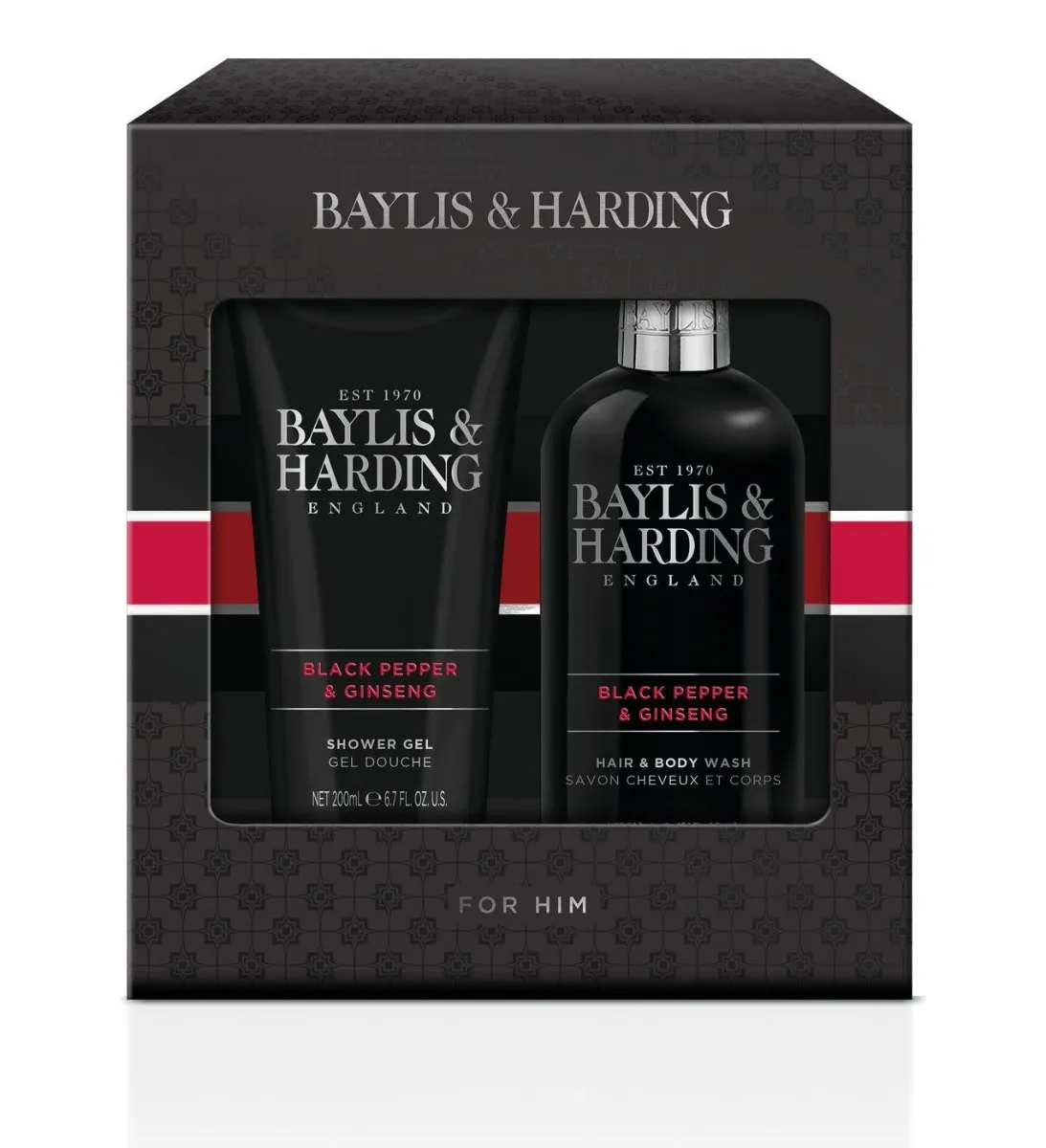 Baylis & Harding Pánská sada péče o tělo Black Pepper & Ginseng 2 ks