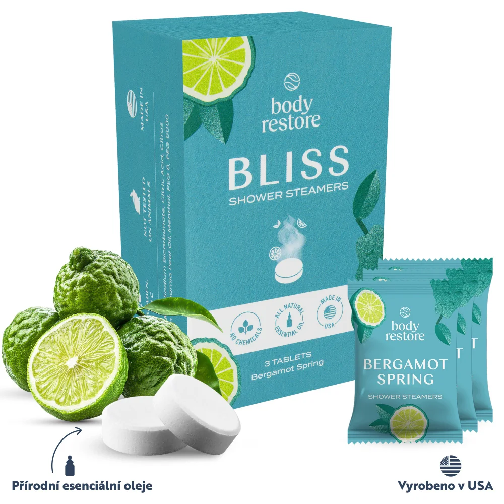 Body Restore Aromatické tablety do sprchy bergamot spring 3 ks