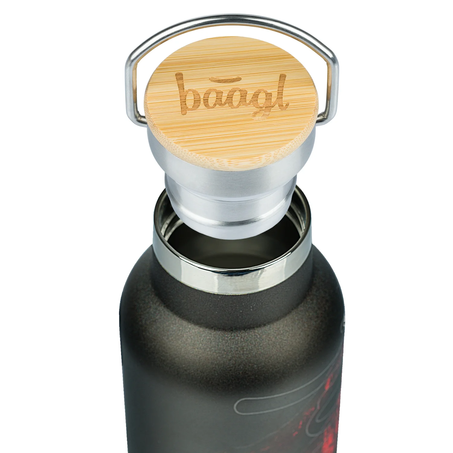 Baagl Termoláhev s bambusovým víčkem Láva, 500 ml