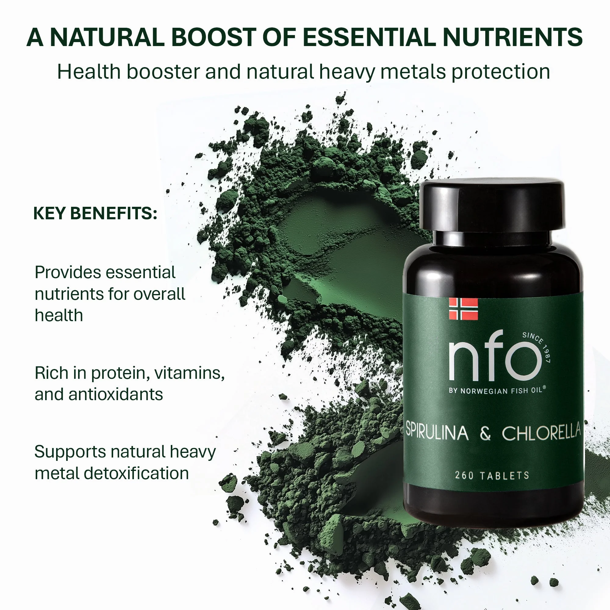 NFO Spirulina a chlorella tablety