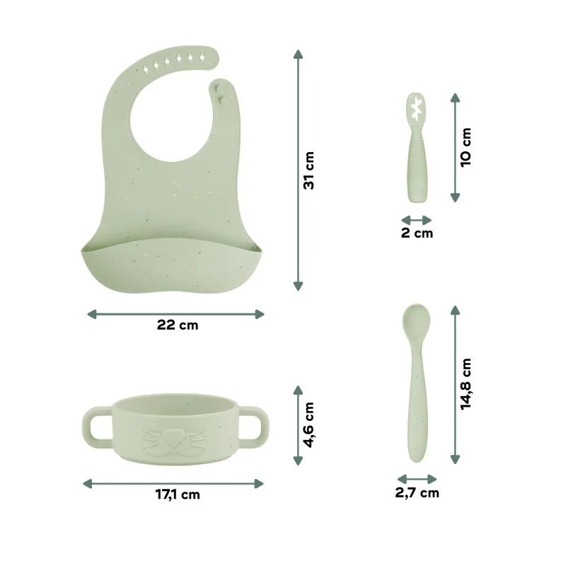 Babymoov silikonová jídelní sada Baby First MEAL SET Mini Arty