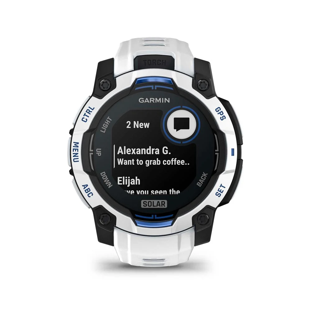 Garmin Instinct 3 Solar 45 mm chytré hodinky Whitestone/Blue