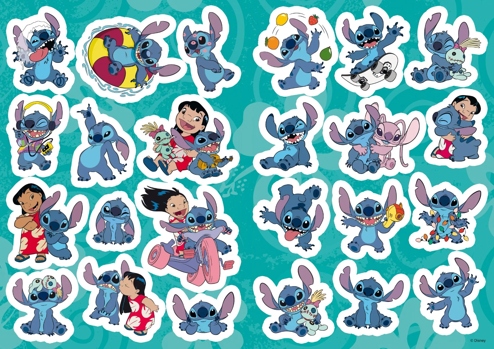 JIRI MODELS Omalovánky A4 se samolepkami Lilo & Stitch 1 ks