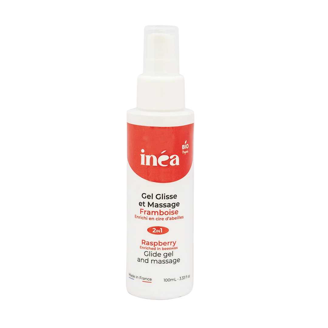 Inéa Bio hydratační lubrikační a masážní gel malinový s aloe vera - 100 ml