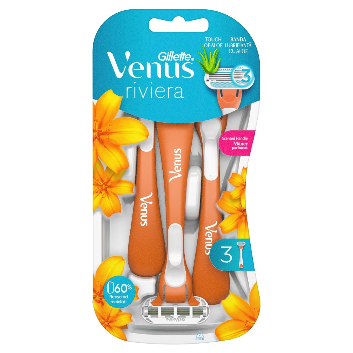 Gillette Venus Riviera dámský holicí strojek 3 ks