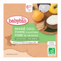 Babybio Brassé Svačinka s kokosovým mlékem jablko a hruška