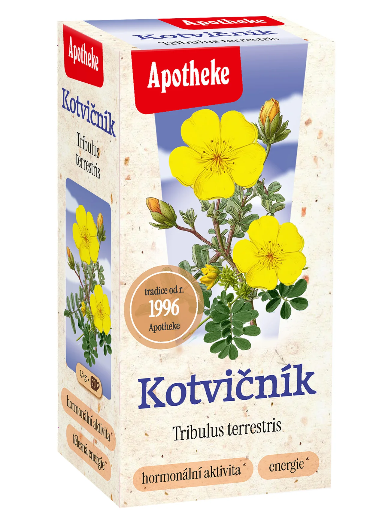 Apotheke Kotvičník zemní nálevové sáčky 20x1,5 g