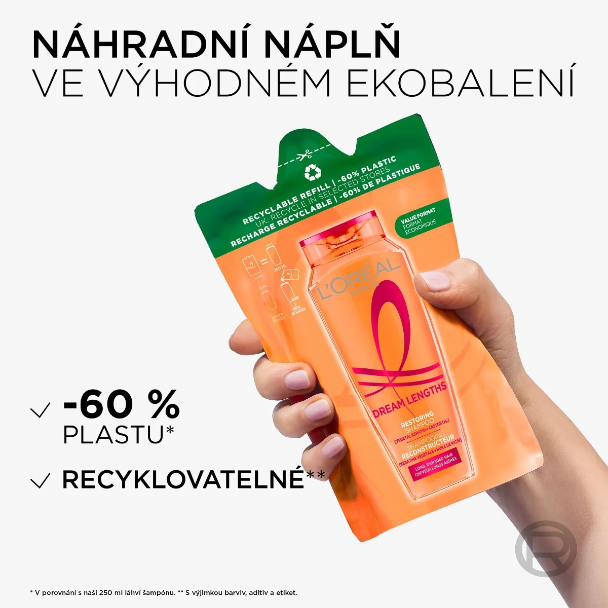 Loréal Paris Elseve Dream Long šampon náhradní náplň 250 ml