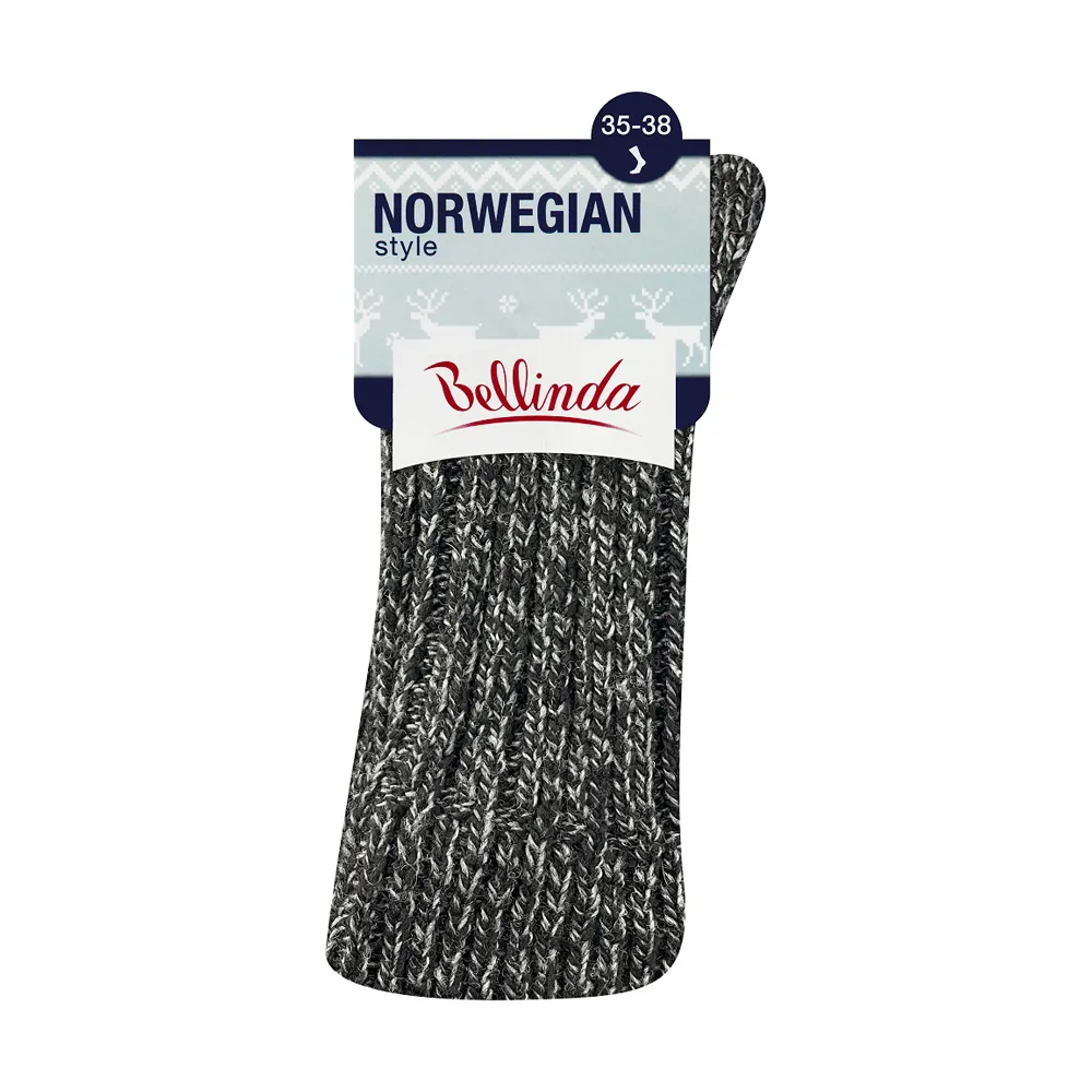 Bellinda NORWEGIAN teplé ponožky vel. 35/38 1 pár černé