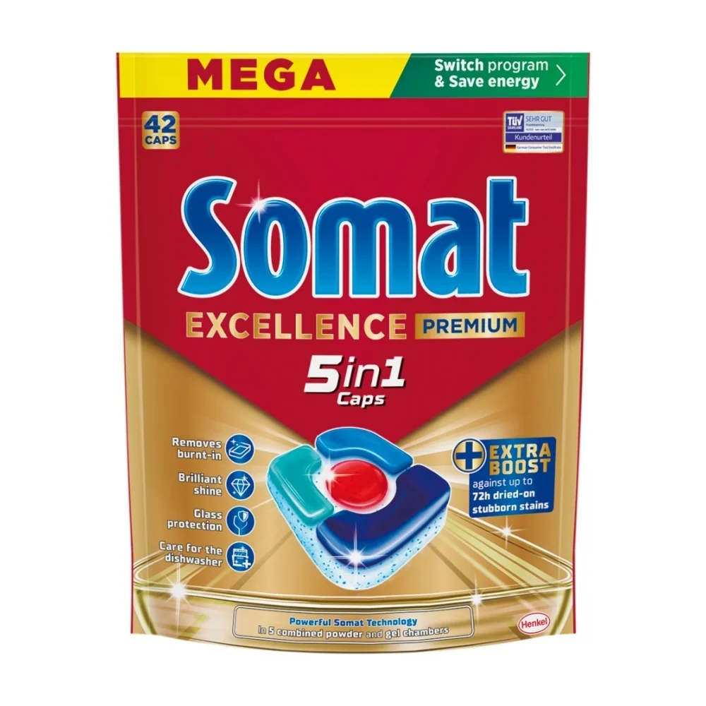 Somat Excellence Premium 5in1 Caps kapsle do myčky 42 ks