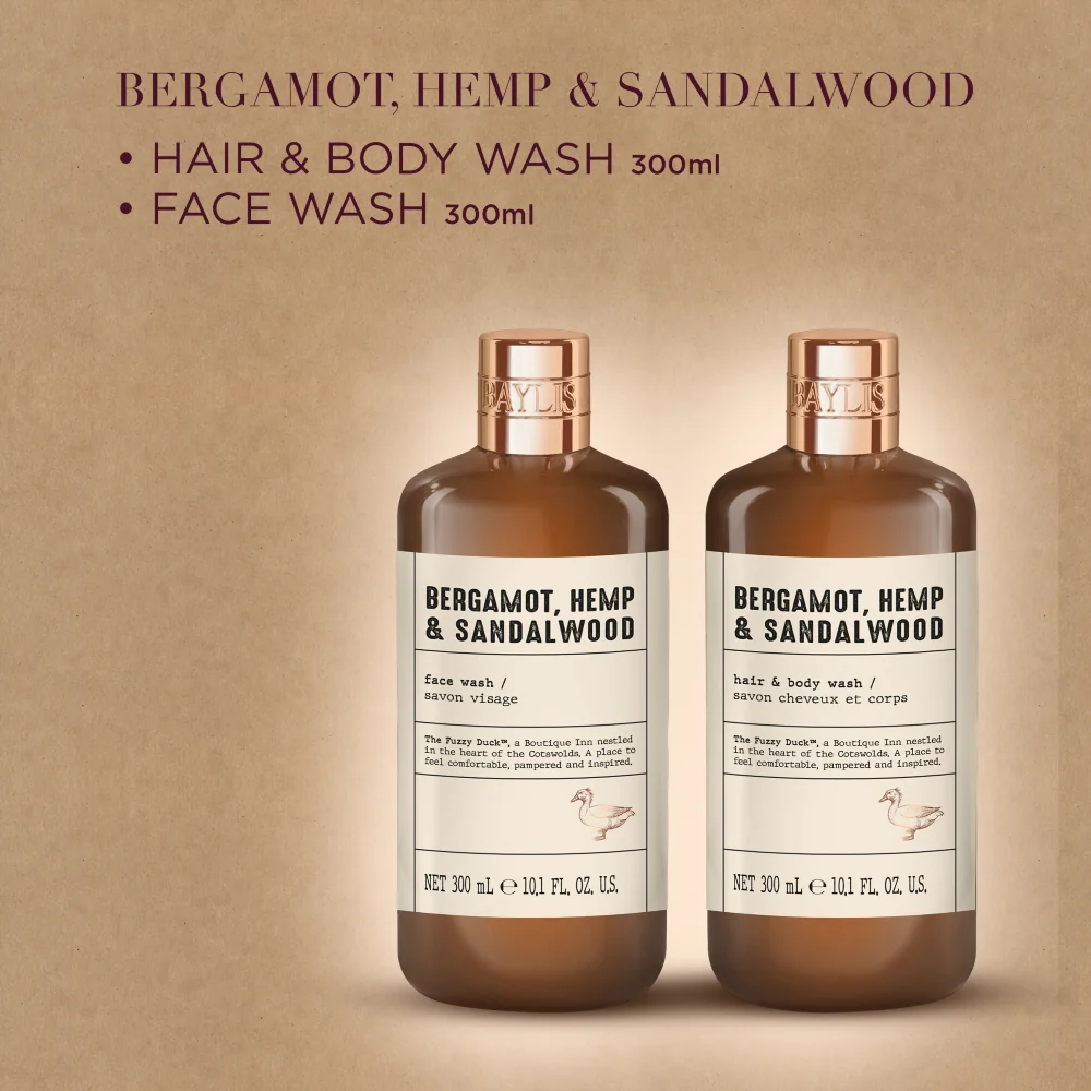 Baylis & Harding Pánská dárková sada péče o tělo Bergamot, Konopí & Santalové dřevo 2x300 ml