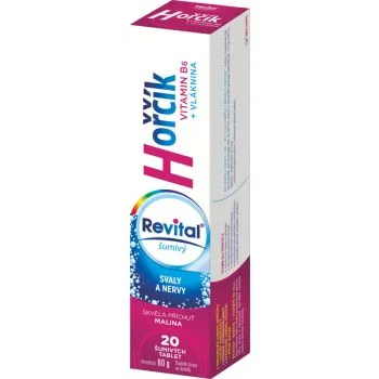 Revital Hořčík + vitamin B6 příchuť malina 20 šumivých tablet