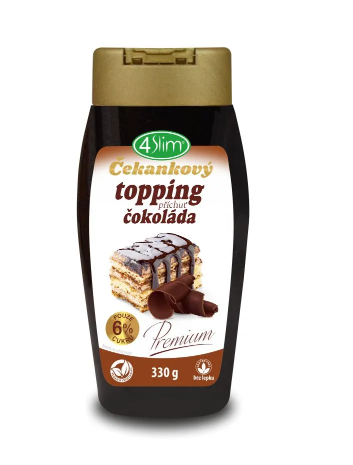 4Slim Čekankový topping čokoláda Premium 330 g
