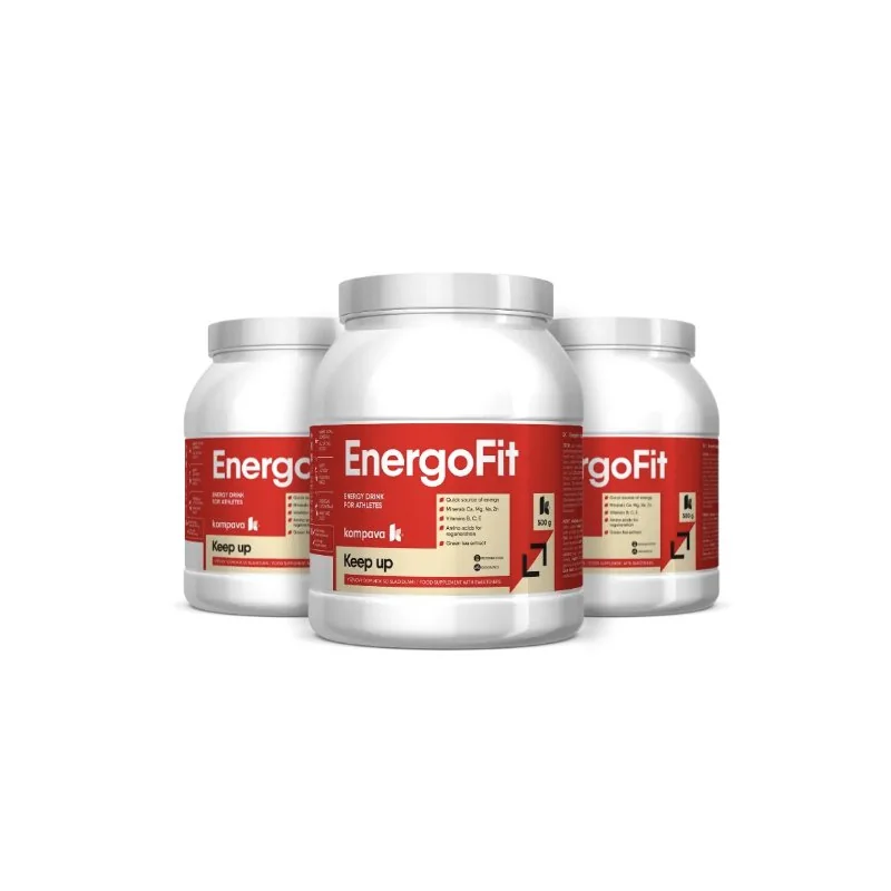 KOMPAVA Sportovní energetický nápoj EnergoFit 500g pomeranč