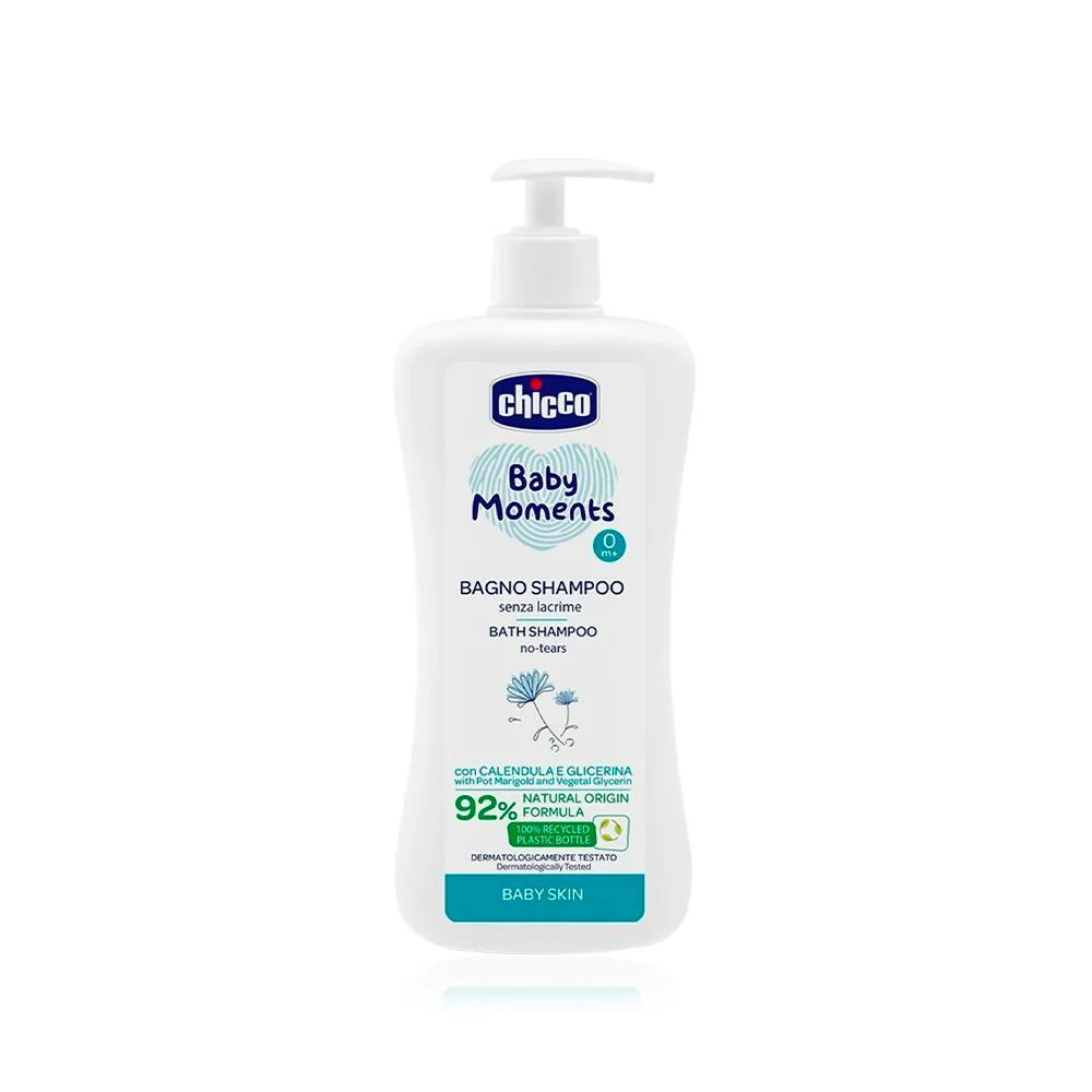 Chicco Tělové mléko s dávkovačem Baby Moments 500 ml + šampon 200 ml