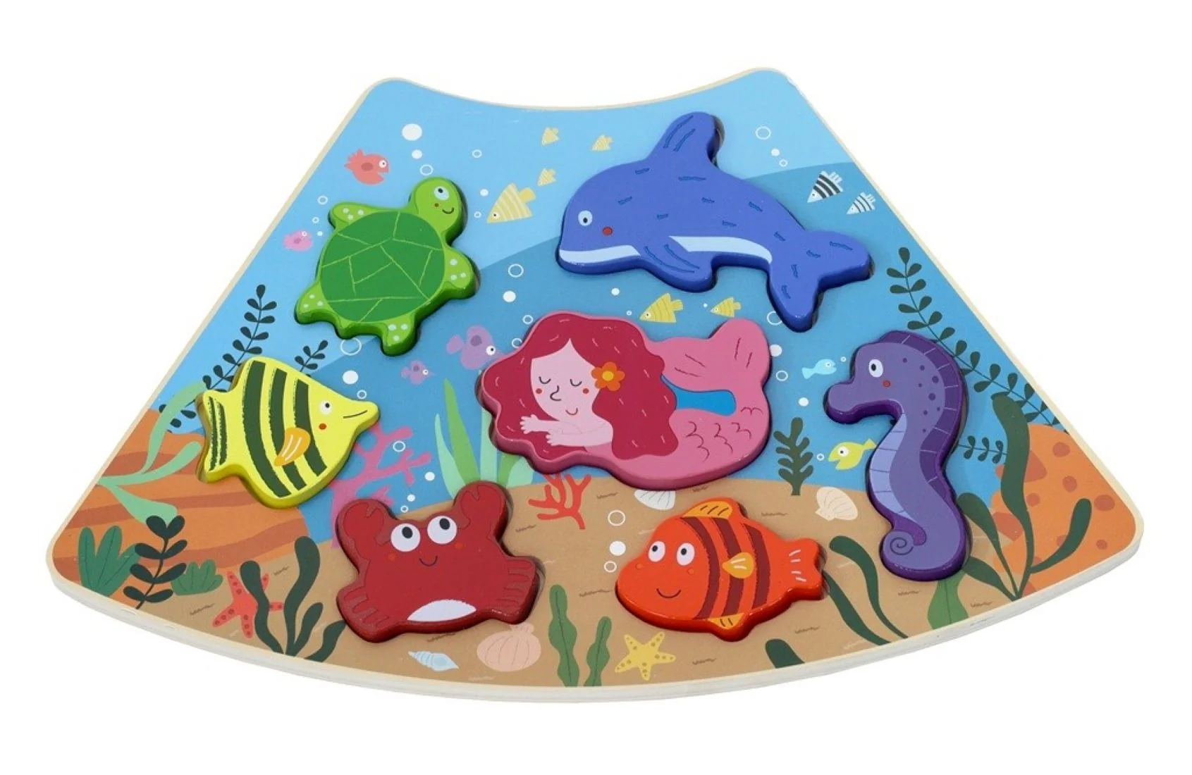 2Kids Toys Dřevěné puzzle, Kruh propojitelné 6 v 1, 42 dílků