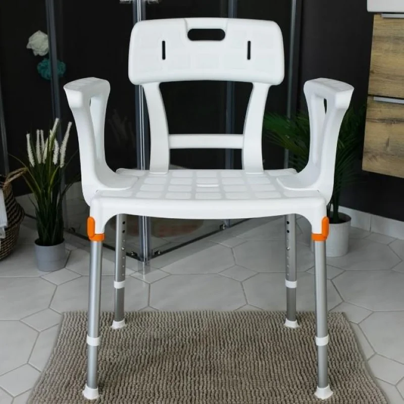 LM Global Design Sedačka do sprchy s opěrkou zad a područkami KING