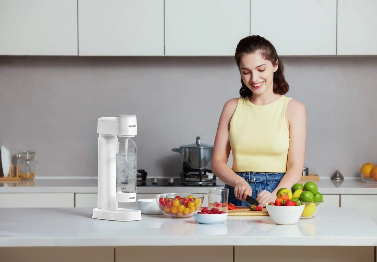 Philips Lite ADD4901GR výrobník sody s CO₂ bombičkou bílý