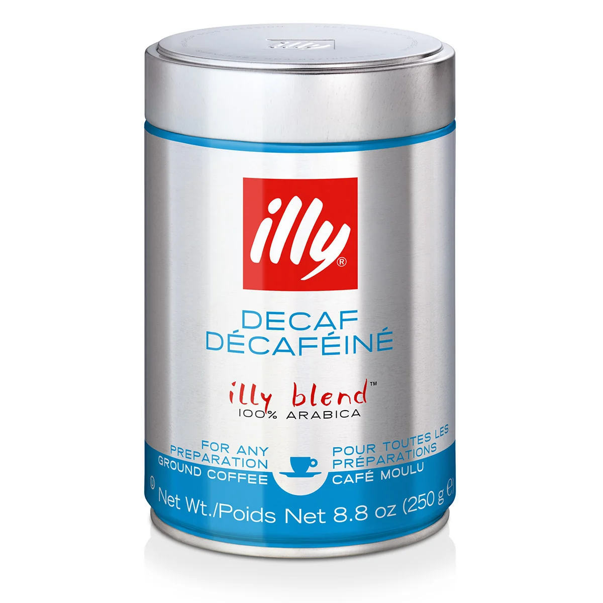 illy Decaffeinato mletá káva bez kofeinu 250 g