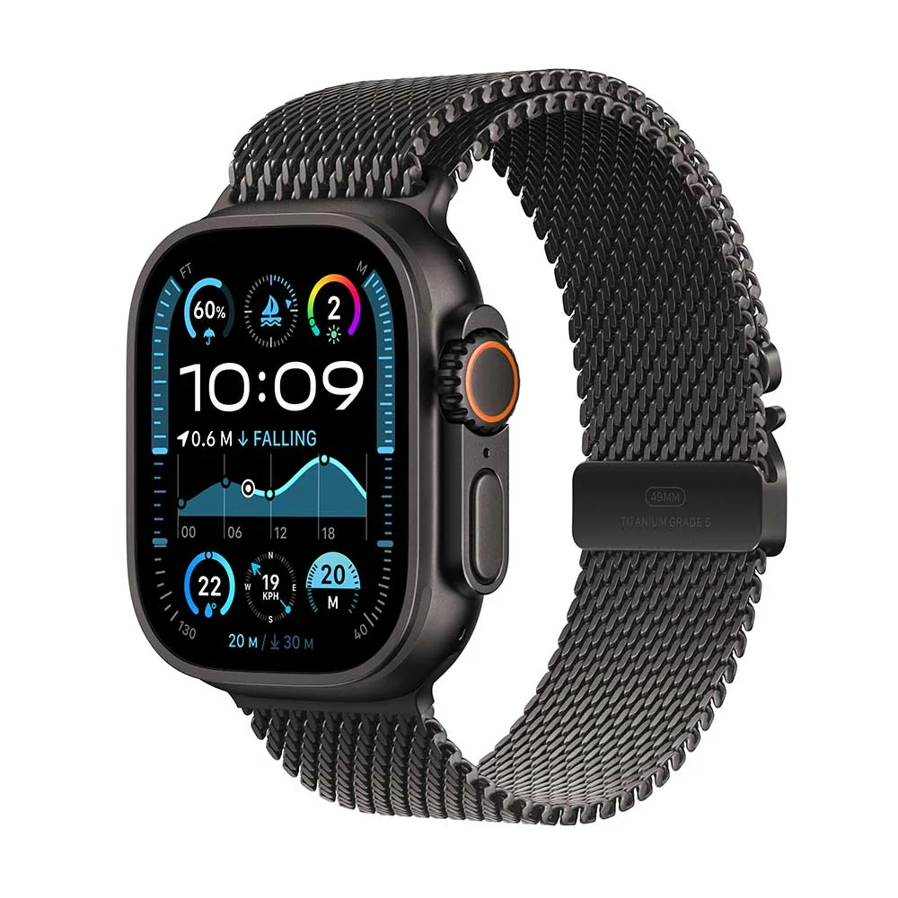 Apple Watch Ultra 2 49mm Black Titan, Bl.Tit.Mil,S chytré hodinky