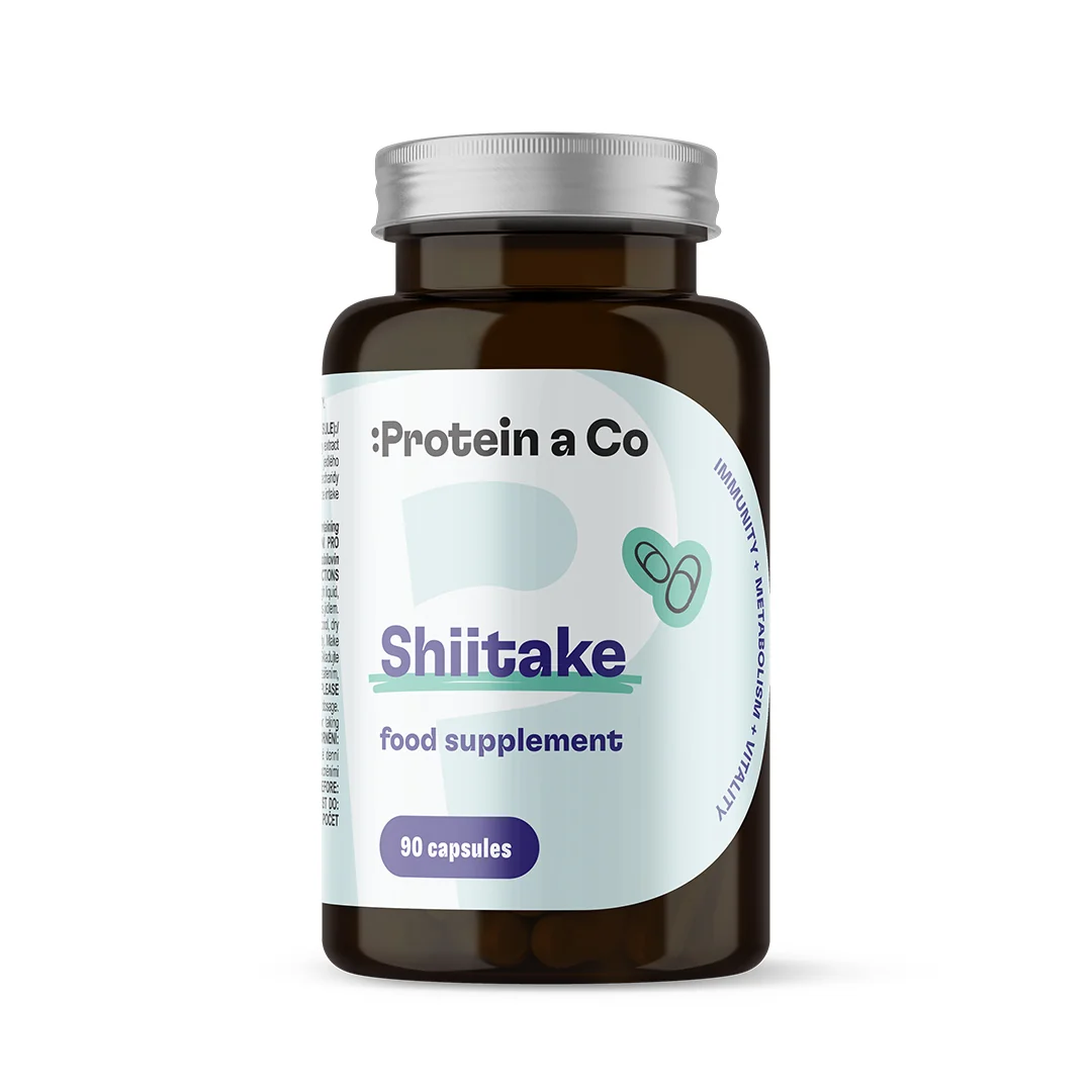 Protein a Co Shiitake extrakt 25% polysacharidů 90 kapslí 