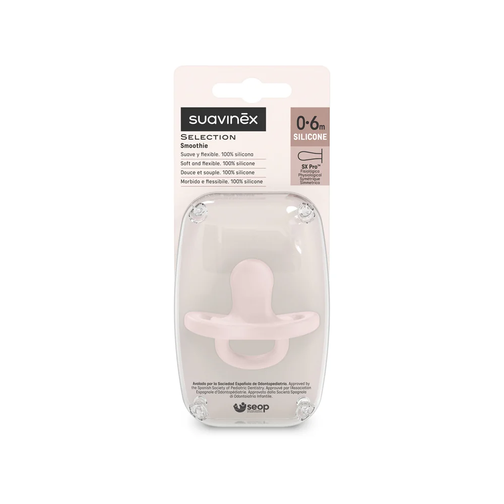 Suavinex Colour Essence Fyziologický dudlík 0–6m 1 ks růžový